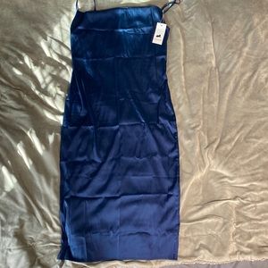 Sexy elegant navy blue dress